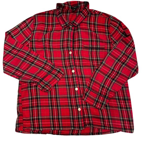 J. Crew Good Tidings Holiday Red Plaid Pajama Set Size Medium - Picture 4 of 11